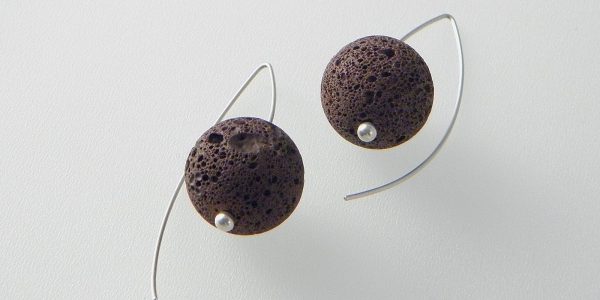 676 - 18mm Lava Earrings