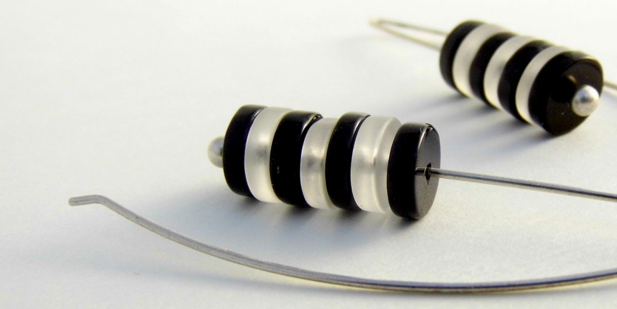 798 Zebra Glass Earrings