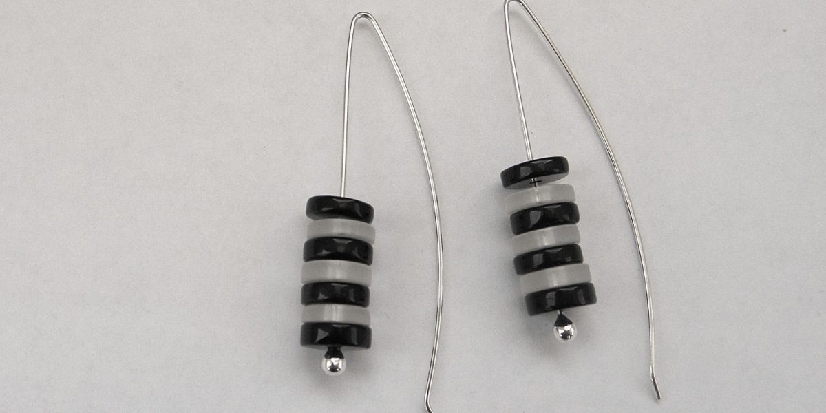 798 - Zebra Glass Earrings
