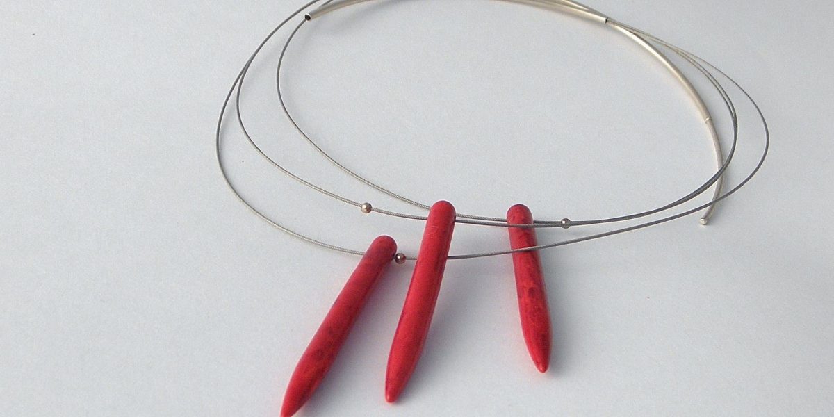 841 - Red Magnesite Necklace